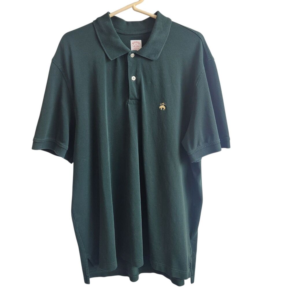 Brooks Brothers Supima Cotton Performance Polo-Original Fit-Forest Green-Prep-XL